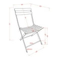 thumbnail image 7 of Furniture of America Trophic Transitional Metal Folding Outdoor Patio Chairs - Set of 2, Gun Metal Finish, 7 of 7