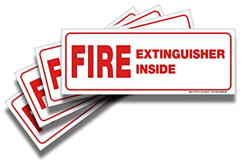 Fire Extinguisher Information Foam Spray Sign Stickers/ Adhesive Waterproof 