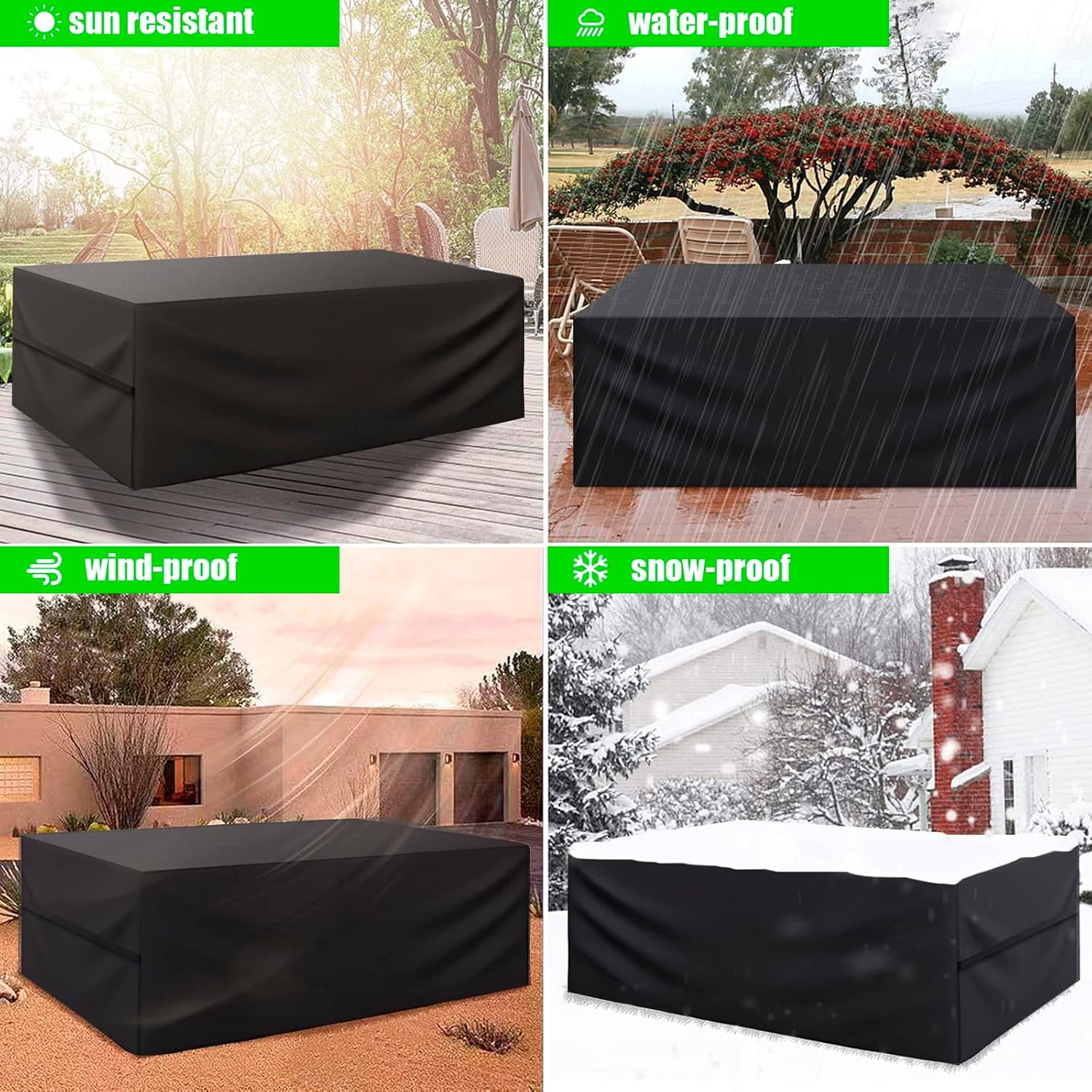 LCOGD Patio Furniture Cover,Outdoor Furniture Covers Waterproof General Purpose, Outdoor Sofa Sets Covers Heavy Duty Windproof Anti-UV67 Lx37 Wx27.5 H