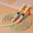 thumbnail image 4 of Adjustable Steel Jump Rope Beaded Heavy Skipping Rope for Kids Women Men Fitness, 4 of 9