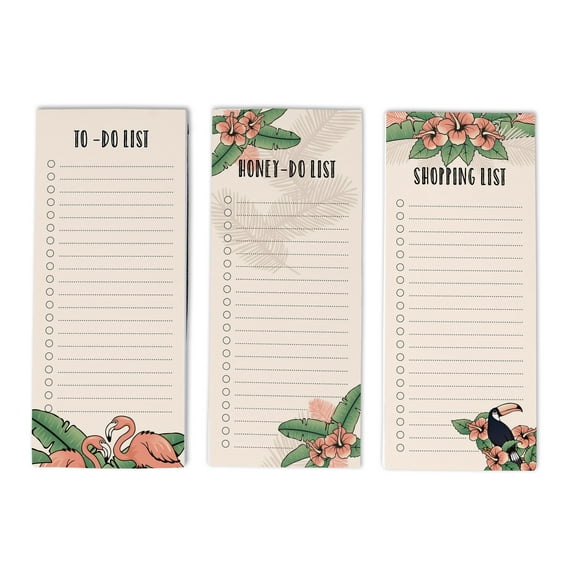 Inkdotpot Pack of 3 Magnetic Fridge To-Do List Notepads- Magnetic Memo Pads For Refrigerator-(50 Sheets Each)-74