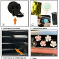 thumbnail image 2 of Car Air Fresheners Vent Clips 6 Pcs Cute Flower Car Accessories for Women Girls Pink Car Interior Aesthetic Car Air Conditioning Vents Decorations (2 Black,2 Pink,2 White), 2 of 5