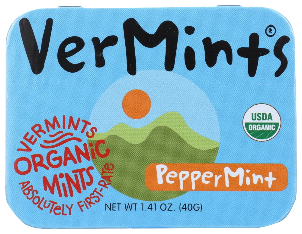 (6 Pack)Vermints Breath Mints, Peppermint Tin, 1.41 oz