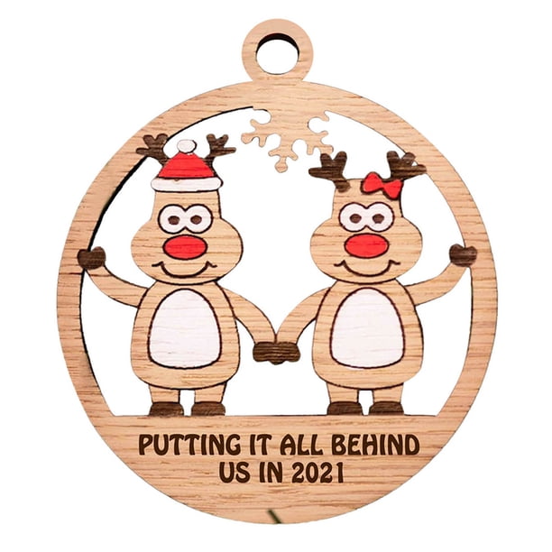 De Madera Ahueca Hacia Fuera El Árbol De Navidad Que Cuelga El Regalo Colgante Para Amigos Y Familiares Inevent HA044561-02