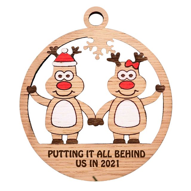 De Madera Ahueca Hacia Fuera El Árbol De Navidad Que Cuelga El Regalo Colgante Para Amigos Y Familiares Advancent HA044561-02