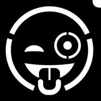Glimmer Body Art Glimmer Tattoo Stencil - Emoji Wink (5/pk)