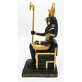 thumbnail image 2 of Ancient Egyptian Culture Horus Falcon Ra Sitting On Throne Deity God Figurine, 2 of 4