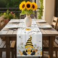 thumbnail image 5 of Bees Dwarfs Table Runner Springs White Daisy Branch Wood Striped Table Runners Dresser Scarves Holiday Kitchen Dining Table Decoration for Home Party Indoor 13x72 Inch, 5 of 9