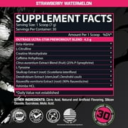 Nutrex Research OUTRAGE Strawberry Watermelon High Intensity Pre Workout Powder 30 Servings