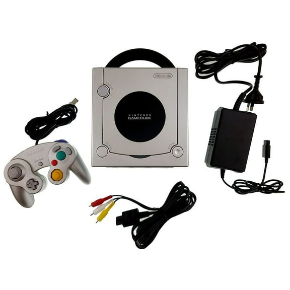 Pre-Owned Nintendo Gamecube Console Silver with Power/AV Cables Used