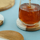 thumbnail image 5 of Posavasos de mármol y madera GoCraft | Posavasos de mármol blanco geométricos hechos a mano con madera de mango para sus bebidas y copas de vino/bar (juego de 2), 5 of 5