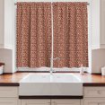 thumbnail image 2 of Ambesonne Leopard Kitchen Curtains, Geometric Animal Print Art, 55"x30", Paprika and Dark Blue Grey, 2 of 3
