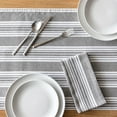 thumbnail image 6 of over&back 18x108 Woven Striped Table Runner - Washable Table Runners for a Custom Home Decor Tablescape - Coffee Table, Dinner Table, Living Room - Grey, 6 of 9