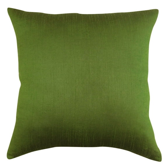 Home Decor Cushion Dupion Silk Solid Green Pillow Throw Cover Case - Choose Size
