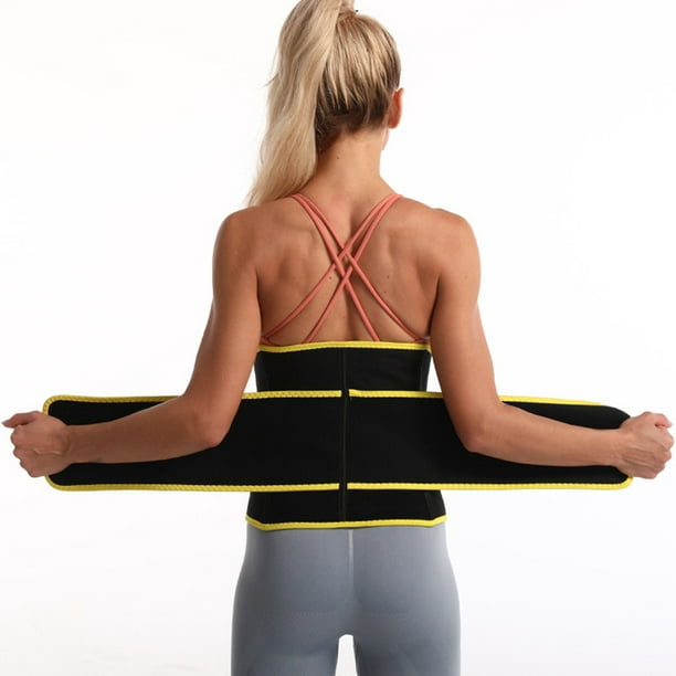 Women Waist Trainer Sauna Sweat Belts With Magic Sticker Body Shaper Belt  For Fitness Exercise 