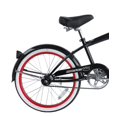 thumbnail image 3 of Wonder Wheels 20" Beach Cruiser Steel Frame Black, Coaster Brake, Alloy Rims Red 36H, Stainless Steel Spokes, One Piece Crank, Tire White Wall, Seat & Grip Black, Fender Black - Black & Red, 3 of 5