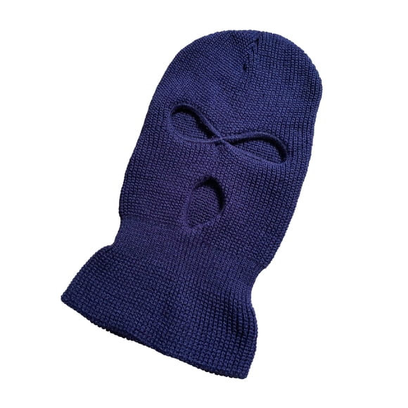 Face Cover Knitted Hats 3-Holes Balaclava CS Unisex Caps as elasticity; Fog Costume Accessory for Motorcycle Cycling Navy Blue