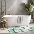 thumbnail image 2 of Teal Daisy Flower White Blooms Pattern Kitchen Rug Mat,Kitchen Runner Rugs Non Skid Washable,Decorative Kitchen Floor Mats for Kitchen,Sink,Laundry,17"x47.2", 2 of 7