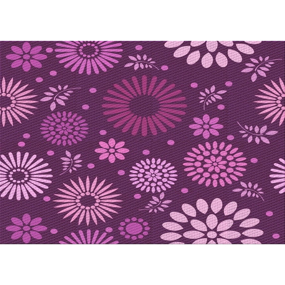 Ahgly Company Machine Washable Indoor Rectangle Transitional Crimson Purple Area Rugs, 2' x 3'