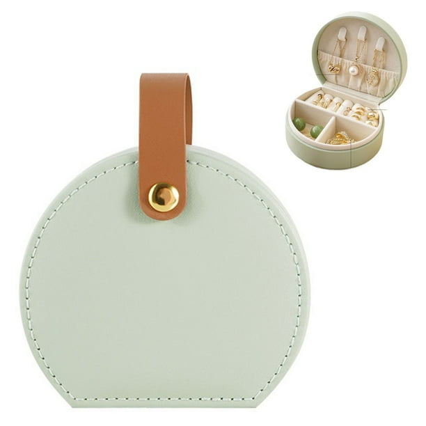 Pequeña caja portátil del organizador de la joyería del viaje for los pendientes de los anillos del collar