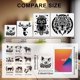 thumbnail image 2 of 9 plantillas reutilizables de animales de granja para pintar, de 5,9 x 5,9 pulgadas, con diseño de cerdo fresco y pincel., 2 of 9
