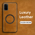 thumbnail image 5 of Allyetch Magnetic Back Case Cover for Samsung Galaxy S20 Plus, Slim Fit Back Cover PU Leather TPU Bumper Anti-Scratch Compatible with Car Mount Shockproof Phone Case for Galaxy S20 Plus, Brown, 5 of 10
