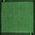 thumbnail image 1 of Ahgly Company Indoor Square Abstract Emerald Green Modern Area Rugs, 5' Square, 1 of 4