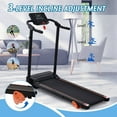 thumbnail image 4 of Electric Foldable Treadmill w/3 Manual Adjustable Incline, 16'' Wide Tread Belt Treadmills for Home, Digital Folding Exercise Machine w/12 KM/h Max Speed for Home & Gym Cardio Fitness, S1662, 4 of 8