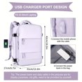thumbnail image 4 of Mochila De Viaje Grande, Mochila De Transporte Impermeable, Mochila De Senderismo, Mochila Para Deportes Al Aire Libre, Mochila De Equipaje Portátil Con Puerto De Carga USB, Compartimento Para Zapatos, 4 of 4