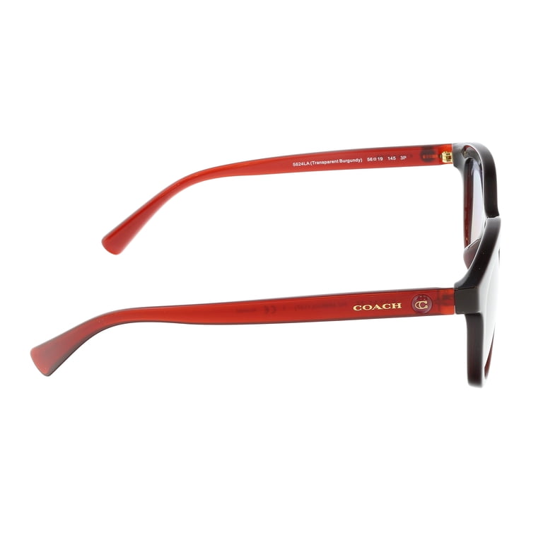 Coach Transparent Burgundy Pillow Full Rim Sunglasses Coach 0HC8285U 5624LA Transparent Burgundy Pillow Full Rim  main image 3