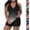 Black, variant on uublik Women Swimsuit Bathing Suit Built in Bra Swimsuit Modest Swim Tank Top with Shorts Black