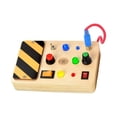 thumbnail image 4 of Botón Busy Board LED Montessori Busy Board Juego de cognición Actividad temprana Habilidades motoras Interruptor de luces LED Interruptores de juguete Baoblaze Material de tablero ocupado, 4 of 8