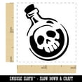 thumbnail image 2 of Skull Poison Potion Bottle Self-Inking Rubber Stamp Ink Stamper - Brown Ink - Small 1 Inch, 2 of 7