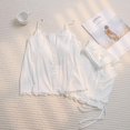 thumbnail image 2 of Cotton Camisole Pajama Set With Chest Pads 2 pcs Can be Worn Outside Ins Style Skinny Sweet and Cute Loungewear 2023 NEW, 2 of 3