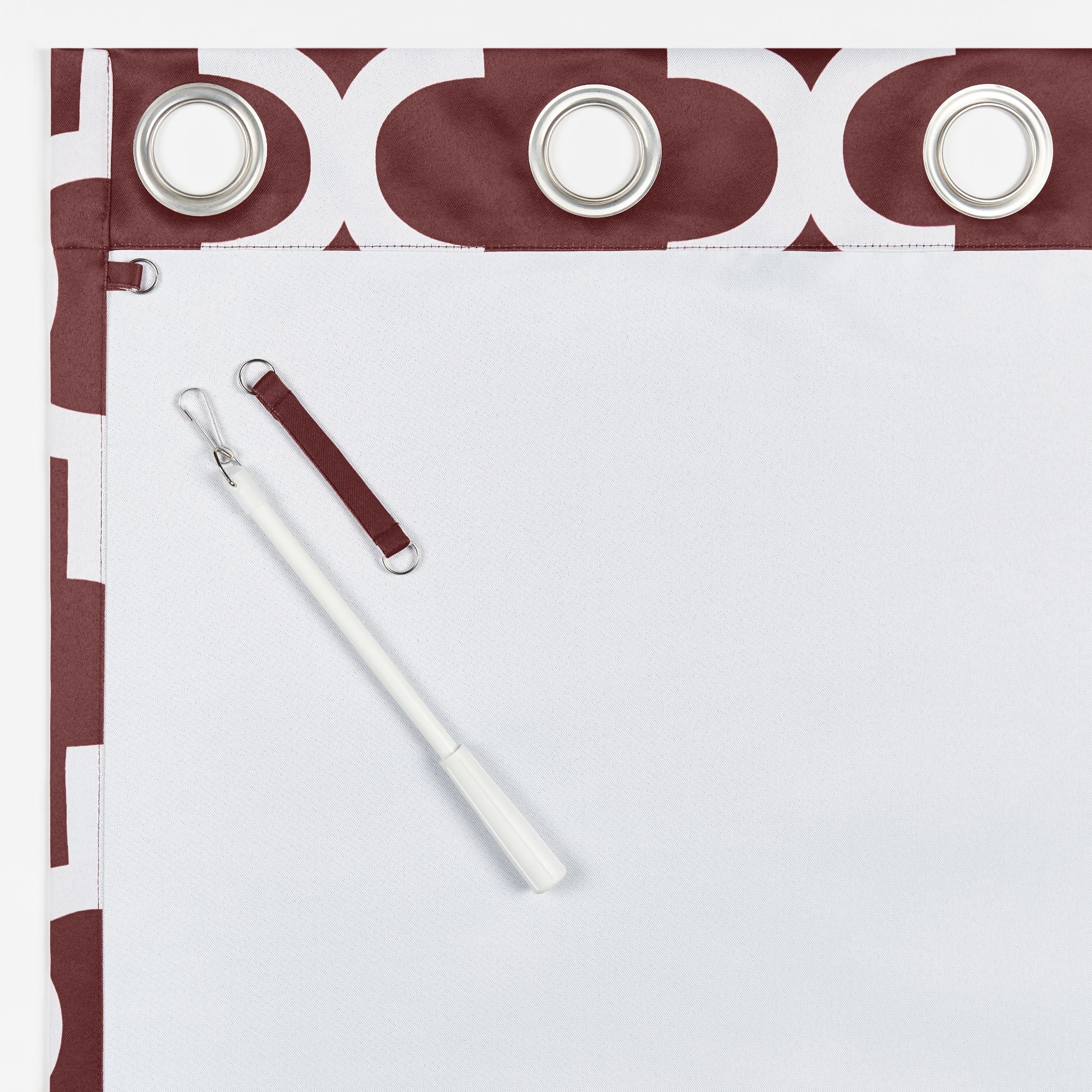 Exclusive Home Ironwork Sateen Woven Room Darkening Blackout Grommet Top Patio Curtain Panel, 108"x84", Burgundy