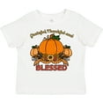 thumbnail image 3 of Inktastic Thankful Grateful and Blessed Pumpkins and Sunflower Boys or Girls Toddler T-Shirt, 3 of 5
