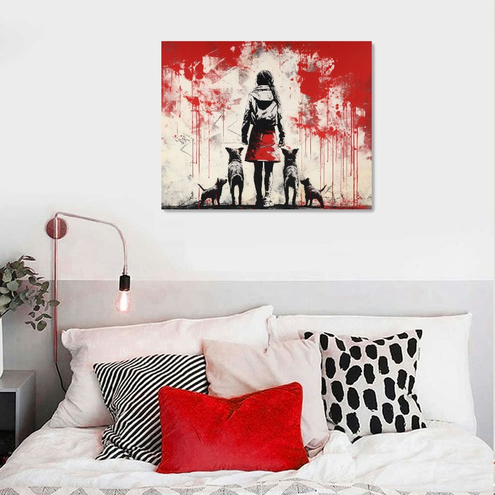 QCPP  Banksy Wall Art Love Is All We Need Graffiti Canvas Wall Art Paintings on the Wall Follow Your Dream Street Graffiti Poster Pictures Prints for Home Decorations