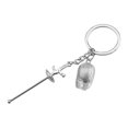 thumbnail image 3 of Llavero de esgrima, colgante, regalo de recuerdo para bolso, fanáticos del deporte, llaves, Año Nuevo, adultos. con papel de aluminio, 3 of 9