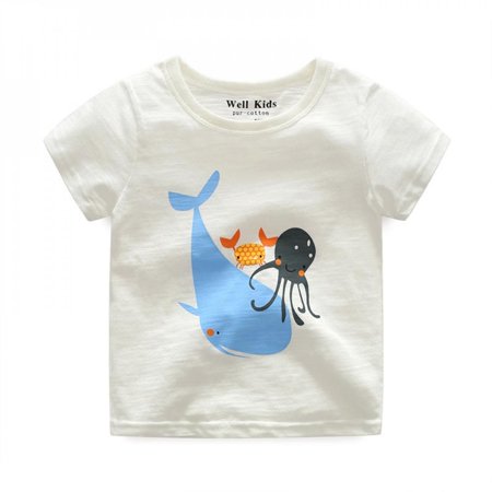 

Promotion!Summer Boys Short-sleeved T-shirt Casual Style Breathable Kids Tops Cotton Boys Clothes Fashion Tops 2-7 Years
