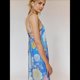 thumbnail image 5 of Vestido Maxi Floral para Mujer, Sin Mangas, Espalda Descubierta, Corte A, , Fluido, con Espalda Hueca y Tirantes Finos Azul S, 5 of 7