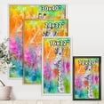 thumbnail image 5 of Monochrome Giraffe Drawing On Bright Rainbow 16 in x 32 in Framed Painting Canvas Art Print, by Designart, 5 of 5