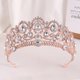 thumbnail image 3 of Nvzi Tiara de boda para novia, diadema de princesa, corona de novia, joyería para el cabello con diamantes de imitación de cristal,graduación, boda, fiesta de disfraces (AB), 3 of 4