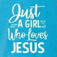thumbnail image 5 of Wild Bobby Just A Girl Who Loves Jesus Inspirational/Christian Women Tri-Blend Racerback Tank Top, Vintage Turquoise, Medium, 5 of 5