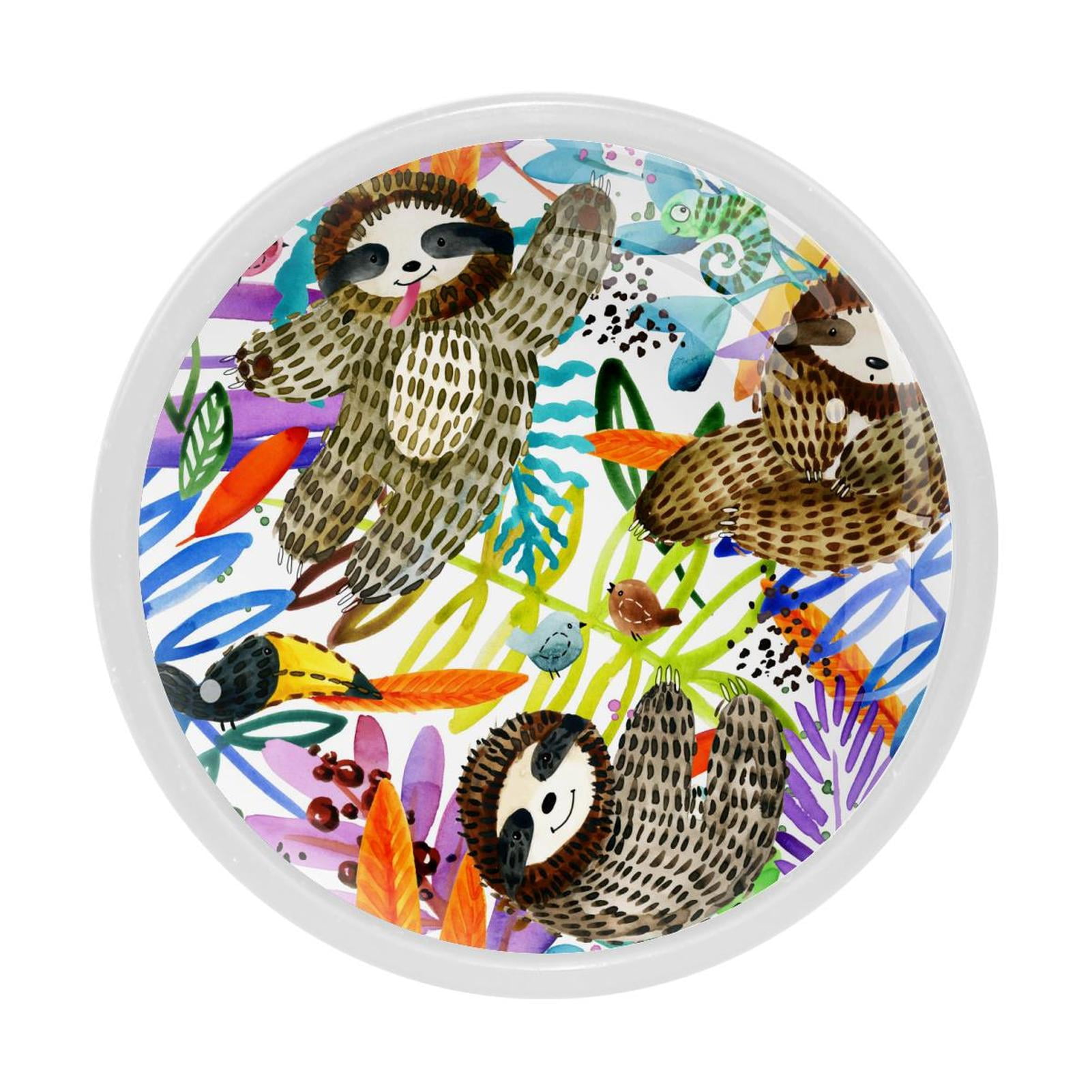 Sloth Handle 4 Pcs Sloth Cute Knobs for Kitchen Cabinet Cupboard Dresser Bookcase ...