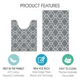 thumbnail image 4 of Sussexhome Toilet Mat Set - 2-Piece Designer Print Bathroom Contour Rugs Combo - Non Slip, Soft Cotton & Absorbent Floor Carpets - Machine Washable - 20x31.5" Large Sink Bathmat, 20x24" Toilet Rug, 4 of 10