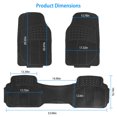 thumbnail image 6 of 3-Pack Car Floor Mats Set for Front and Rear – Heavy Duty PVC Rubber, Trimmable Fit Most Cars, SUVs, and Trucks, 6 of 8