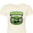 thumbnail image 3 of Star Wars - The Mandalorian Grogu Collegiate  - Juniors Fitted Short Sleeve Graphic T-Shirt, 3 of 5