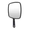 thumbnail image 2 of Large Hand Mirror With Comfy Handle - Big Handheld Mirror For Barber Shops, Hairdressing, Dental Offices, Black 26-27s, 2 of 5