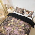 thumbnail image 2 of Erosebridal Brown Damask Comforter Cover Queen,Boho Bohemain Flower Bedding Queen Size,Vintage Florals Duvet Cover Queen For Men Women,Breathable Room Decor Reversible,3-Piece（No Comforter）, 2 of 5
