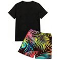 thumbnail image 4 of GrmtClth Mens Hawaii 2 Piece Outfits Tropical Crew Neck T-Shirt and Shorts Set Lightweight Short Sleeve Outfit Comfy Elastic Drawstring Clothing Multicolor 5XL, 4 of 4